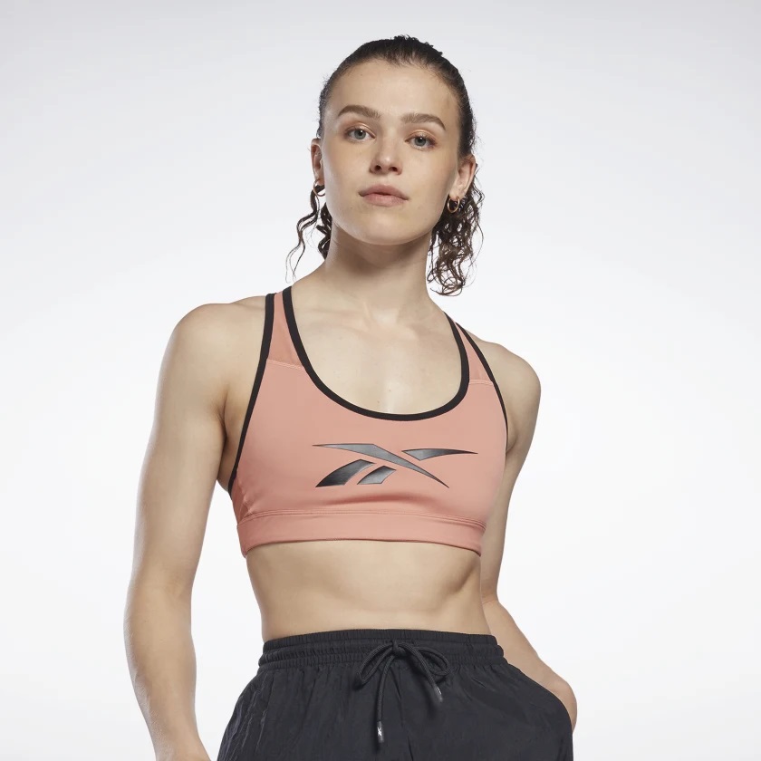 Reebok Lux Vector Racer Sports Bra – pink Reebok Lux Vector Racer Sports Bra – pink